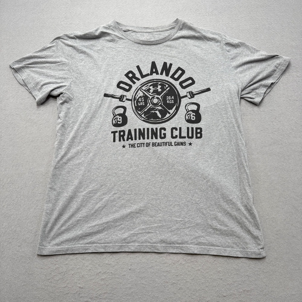 Under Armour T-Shirt Men's 2XL Gray Orlando Training Club Athletic Short Sleeve